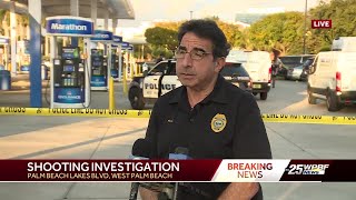 Victim shot at Marathon gas station in West Palm Beach; suspect wanted