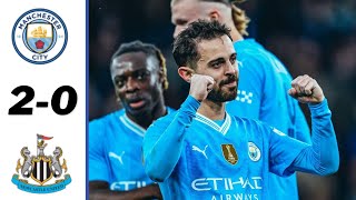 Man City vs Newcastle 2-0 HIGHLIGHTS: Bernardo Silva goals