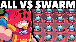 54 Brawlers vs THE SWARM! | Who is FASTEST?!