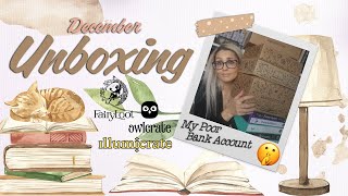 December Unboxing📦 Fairyloot, OwlCrate, and Illumicrate Subscriptions📦 📚 SO MANY BOOKS 📚