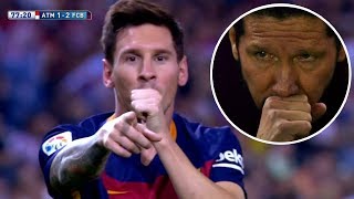 The day Simeone refused to celebrate a goal because of Messi ||1080P||