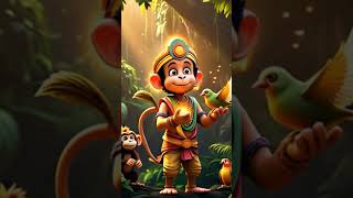 बाल हनुमान और घायल पक्षी, hanuman ji ka chamatkar #ai #shortvideo #shortsfeed #cartoons