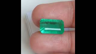 Colombian Natural Emerald Octagon 8.50Ct  Green Color High Luster Vibrancy Emerald,certified