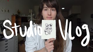 Printmaking Studio Vlog | Preparing for an Art Show