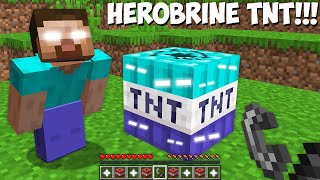 WHAT HAPPENS if YOU LIGHT HEROBRINE TNT in Minecraft STRANGEST TNT