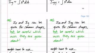 Statics - A comparison of Area and Mass Moment of Inertia