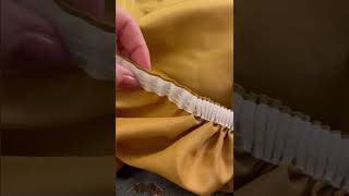 Easy cartridge pleats using curtain tape.