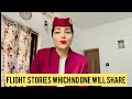 Flight attendant sharing flight experience story| horror