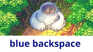 Rakuen Review -- blue backspace