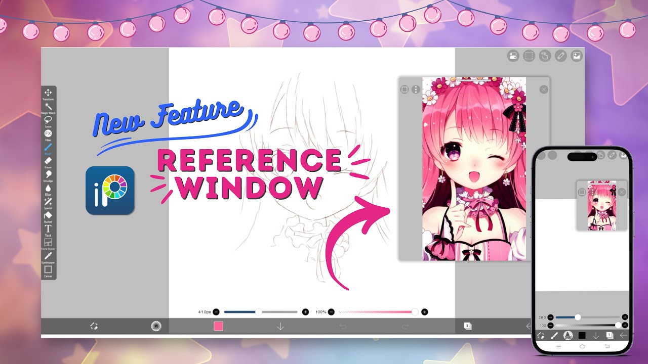 Ibispaint How To Use Reference Window Convenient Youtube