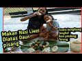 Mukbang Makan Nasi Liwet diatas Daun Pisang | Lalapan Sambal Ikan Asin