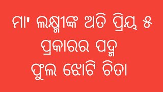 ମା'ଲକ୍ଷ୍ମୀଙ୍କ ପ୍ରିୟ ୫ପ୍ରକାରର ପଦ୍ମ ଫୁଲ ଝୋଟି ଚିତା ଶିଖନ୍ତୁ ଅତି ସହଜରେ।#padmaphula jhoti#jhuti#jhitichita