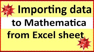 Importing data to Mathematica from Excel sheet and DAT files
