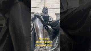 Touching John Harvard's Shoe to bring #luck #vlog @2023