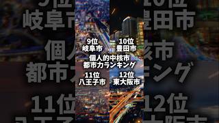 【個人的】中核市都市力ランキング！