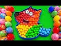 Satisfying ASMR | Make Rainbow Wolfoo Bathtub by Mixing Marble SLIME in Rainbow Eggs CLAY Coloring