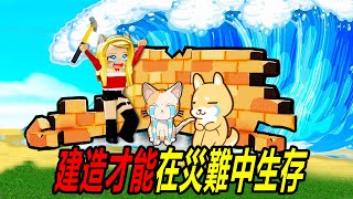 生存建造：建餐廳，圖書館，宿舍，我們在災難中生存！……Build To Survive The Disasters | ROBLOX