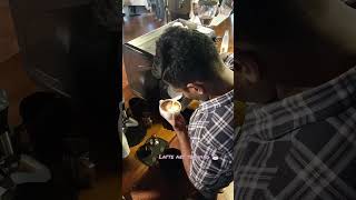 ലാറ്റെ ആർട്ട് പരിശീലനം☕  #coffee #lovers #shorts #training #cafe