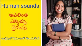 Part-100 మనిషి చేసే శబ్దాలు ఇంగ్లీషులో lHuman Soundsll Daily use 30 short English Words