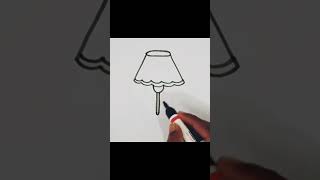 How to draw a table lamp drawing easy step by step #drawing