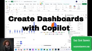 How to use copilot to create dashboards in Excel