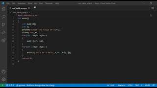 Create Multiplication Table Using C Language || in visual studio