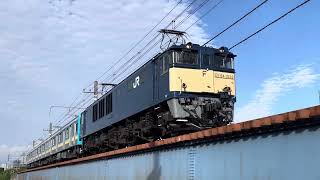 2023.10.5   新津配給【EF64 1032 ＋ E131系 1000番台】鶴見線用の新製車両の配給。