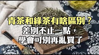 青茶和綠茶有啥區別？差別不止一點，學會可別再亂買了