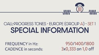 Special Information Tone. (Germany, Ireland, Italy, and more). Phone sounds. Sound effects. SFX