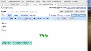 Google Docs 1 Getting Started