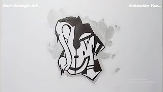 Drawing Graffiti Letter U