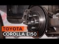 Cum se înlocuiesc discurile de frână din spate și saboți pe TOYOTA СOROLLA E150 [TUTORIAL AUTODOC]