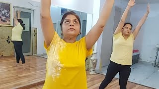 10 kg घर बैठे वजन कम करें बिना डाइटिंग के Weight Loss Yoga + Cardio + Aerobics Warm Up