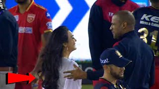 Shikhar Dhawan hug emotional Preity Zinta after match Infront of Everyone Virat Kohli's Reaction