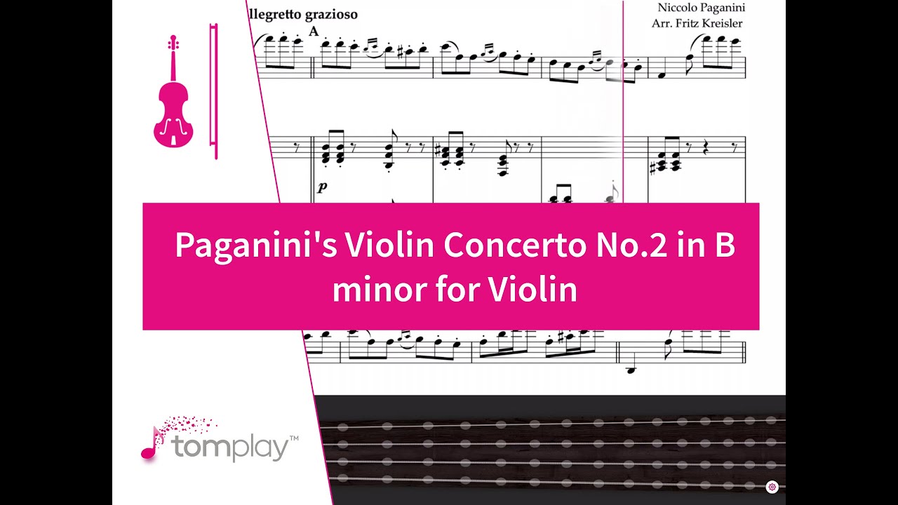 Paganini's Violin Concerto No. 2 In B Minor - Sheet Music - YouTube