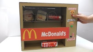 How to make a dispenser McDonald's for Cheeseburger Hamburger Coca Cola