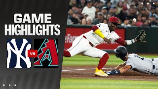 Yankees vs. D-backs Game Highlights | MLB Highlights