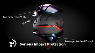 LIVALL EVO21 smart helmet with brake warning light for ebike and escooter