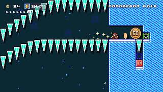 コインザクザク・ワクワクドキドキ・ツララスピードラン(50s) by をわわ 🍄Super Mario Maker 2 ✹Switch✹ #bug