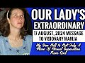 Our lady message to medjugorje Visionary marija for August 17, 2024