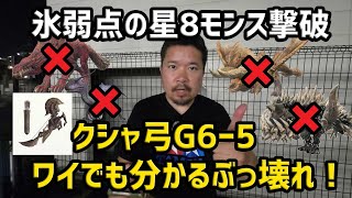 【モンハンNow】クシャ弓初使用！G6-5で氷弱点の星8モス撃破！ワイでも分かるぶっ壊れ