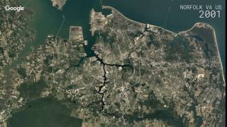 Google Timelapse: Norfolk, Virginia, US