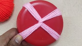 Amazing 3 Beautiful Woolen Yarn Flower making ideas with Bottle cap | Easy Sewing Hack