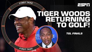 Stephen A. is HYPED for Tiger Woods' return to golf in the TGL Finals 🔥 | First Take