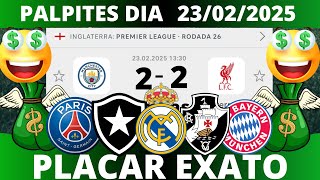 Palpites de Futebol para hoje 23 02 2025 Placar Exato#futebol@alienpalpites