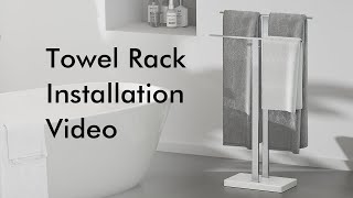 Model BTH217/BTH229 | How to Install a KES Bathroom 2-Tier Freestanding Towel Rack