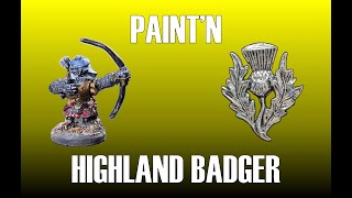 Painting Higlander Badger