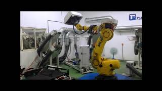 GECAM Deburring and polishing robot cell for kitchen hoods