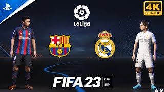 FIFA 23 - Barcelona vs Real Madrid | El Clásico | La Liga 2022/23 | Jugabilidad de PS5™ [4K 60FPS]