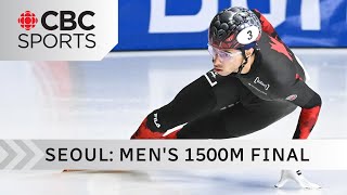 Montreal's William Dandjinou earns gold in 1,500m short track World Tour final | #CBCSports